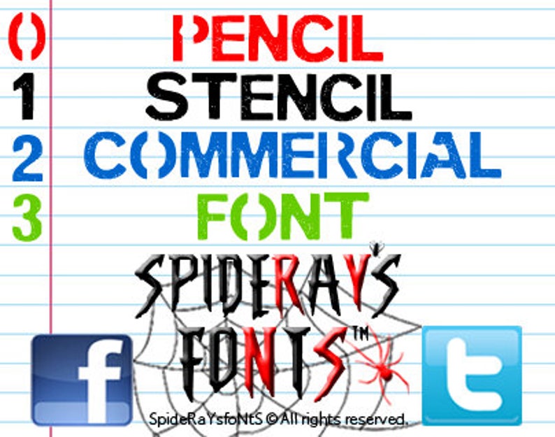 PENCIL STENCIL Commercial Font image 1