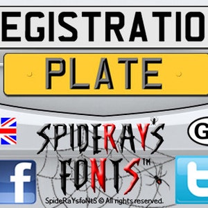 REGISTRATION PLATE UK Commercial Font image 1