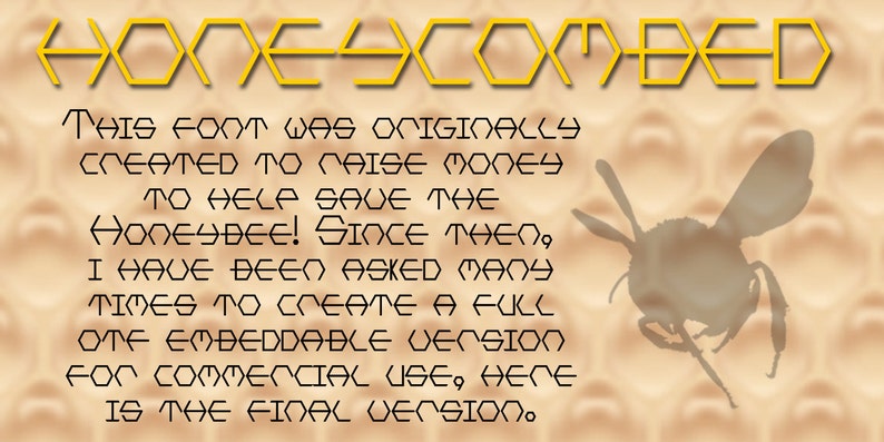 HONEYCOMBED Commercial Font image 2