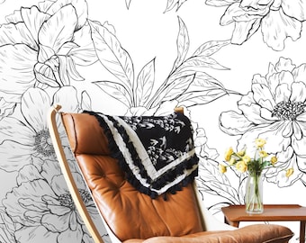 Floral Wall Mural Etsy