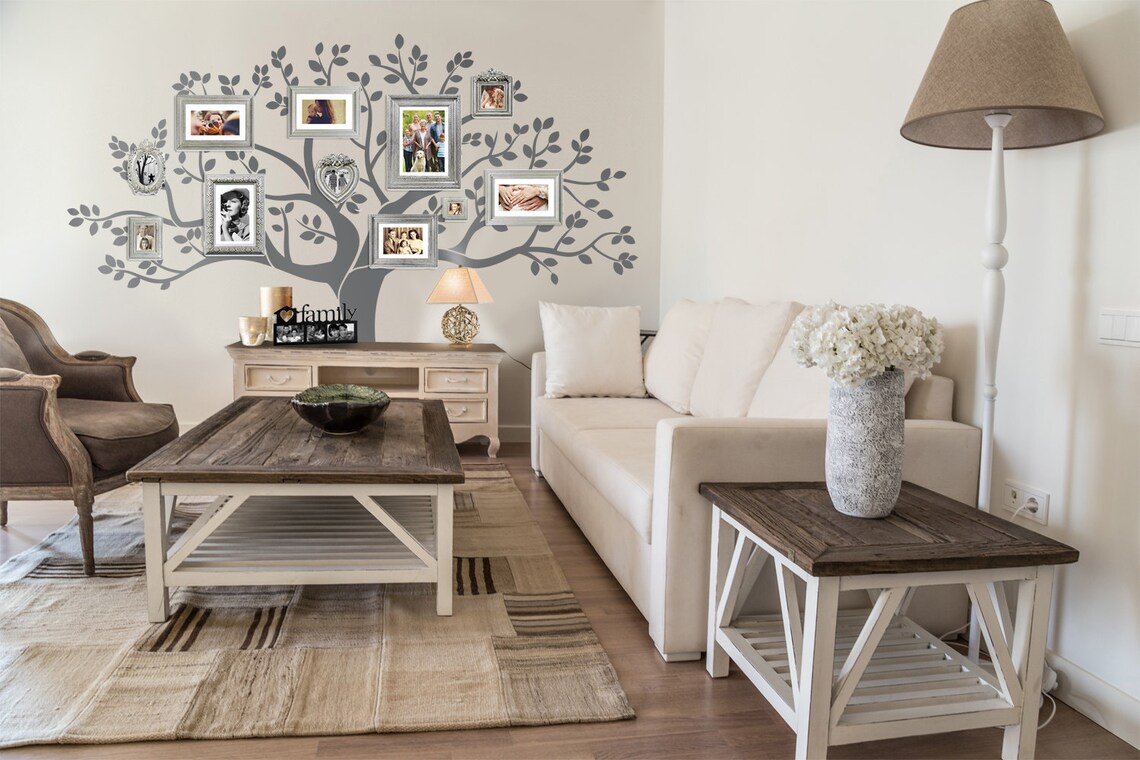 Wall Decal Family Tree Wall Decal Tree Decal Large Etsy