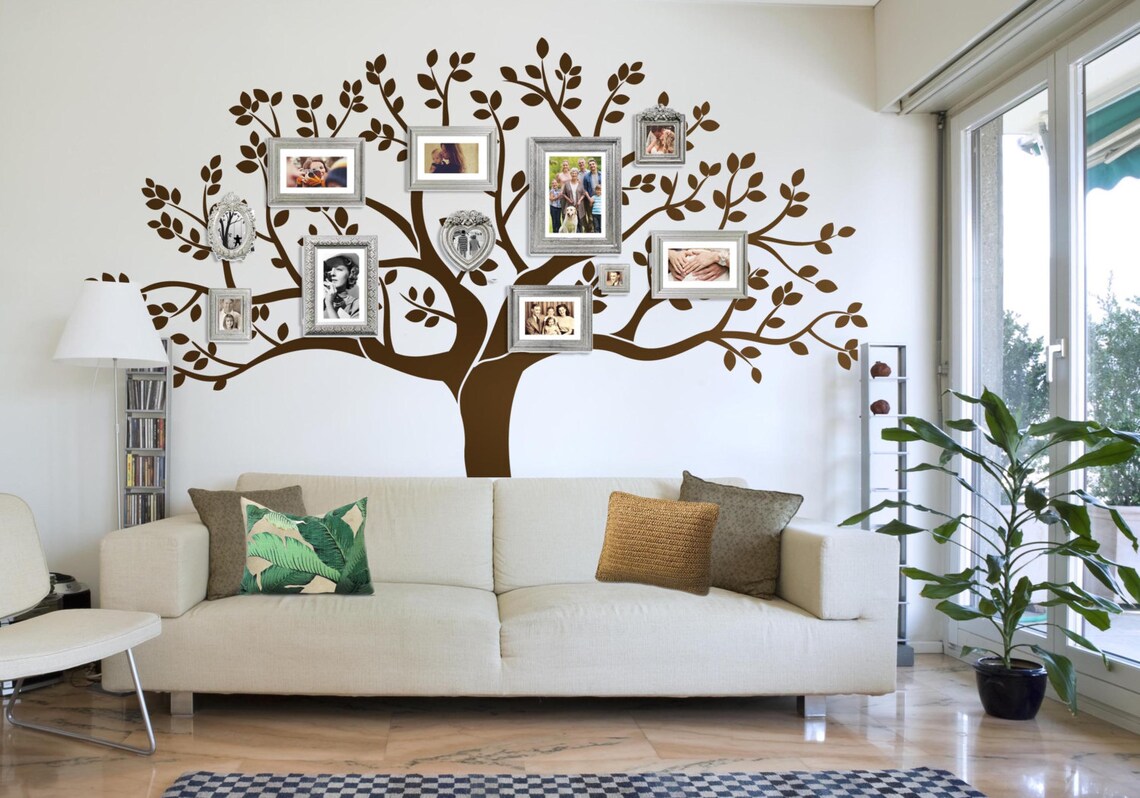 Wall Decal Family Tree Wall Decal Tree Decal Large Etsy