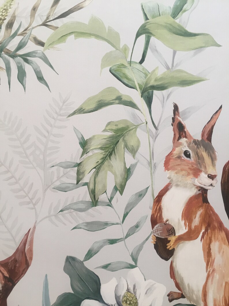 Deer Woodland Forest Animal Wallpaper Woodland Wallpaper Etsy