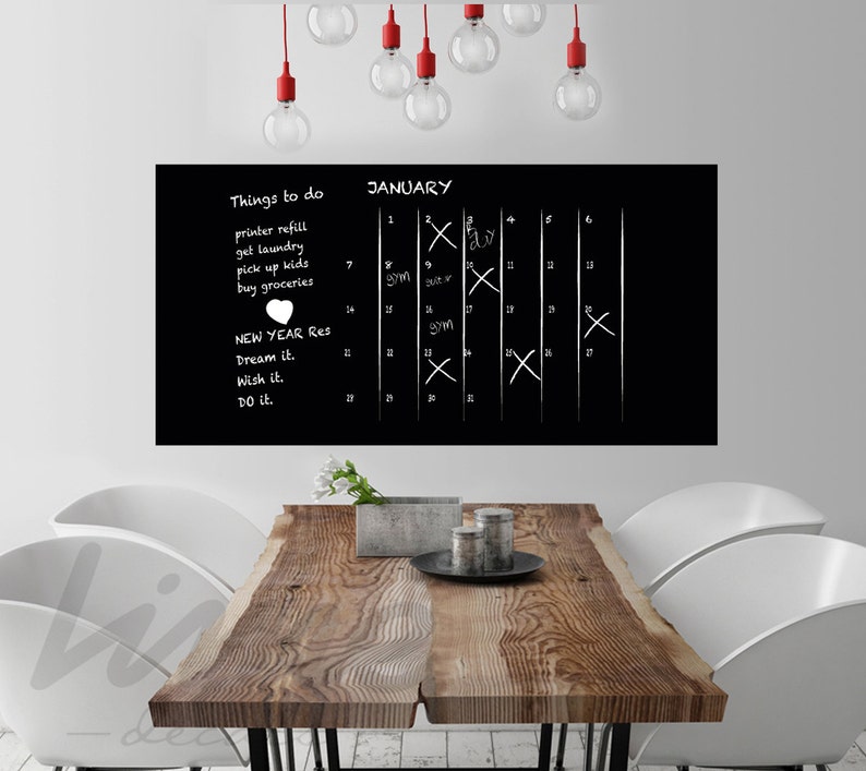 Chalkboard Vinyl Wall Decal Chalkboard Decal Sheet Large Etsy