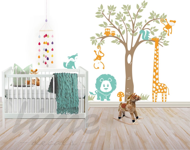 Animals Wall Decal A0035 Jungle wall decals Safari Wall Decals for Nursery