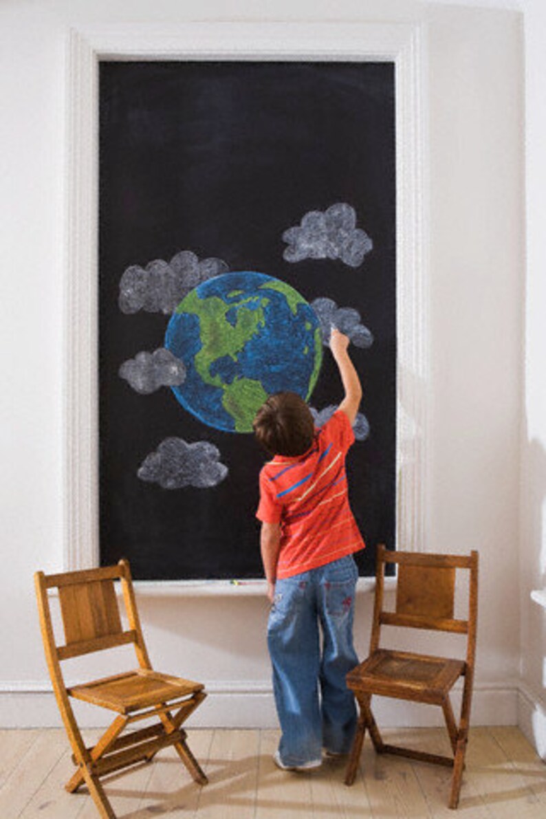 Chalkboard Vinyl Wall Decal Chalkboard Decal Sheet Large Etsy