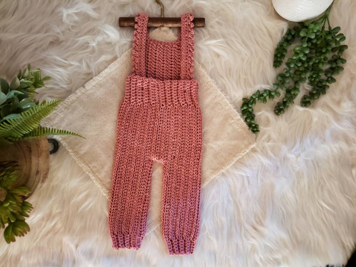 Crochet Newborn Girl Overalls Newborn Photo Prop Girl Coming Etsy