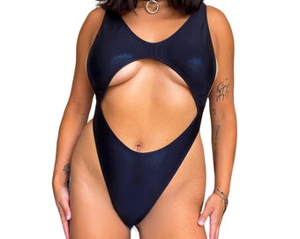 Black Cut-Out Diabla Bodysuit