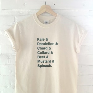Kale Shirt, Food Shirt, Screen Printed T Shirt, Vegetable Shirt