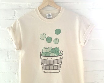Apple Shirt, Fruit Shirt, Food Shirt, Screen Printed T Shirt