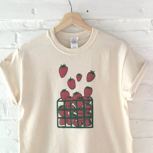 Strawberry Shirt Screen Print T-shirt 