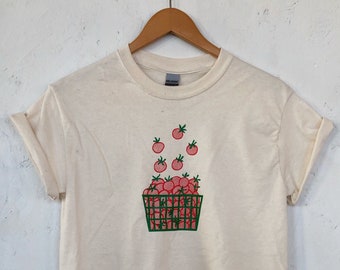 Tomato Shirt, Graphic Tee, Vegetable Screen Print Shirt, Clothing Foodie Gardening Gift