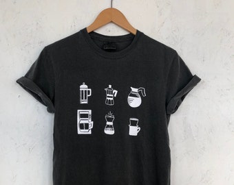 Coffee T-Shirt, Food Shirt, Coffee Screen Printed T Shirt, Clothing Gift, Foodie Gift, Coffee Gift, Comfort Colors