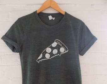 Pizza T-Shirt, Foodie Gift, Screen Print Shirt, Clothing Gift, Funny Shirt, Soft Style Tee