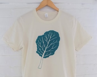 Kale T-Shirt, Food Shirt, Sérigraphie Shirt, Soft Style Tee