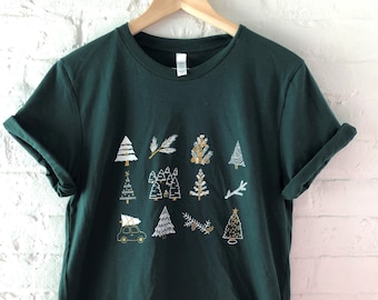Christmas T-Shirt, Holiday Shirt, Screen Print Shirt, Christmas Tree Shirt, Holiday Tee, Soft Style Tee