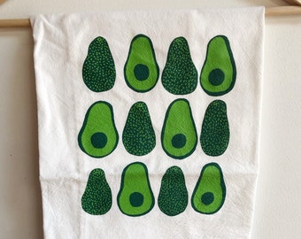 Avocado Tea Towel, Avocado Gift, Hostess Gift, Foodie Gift, Gift for Her