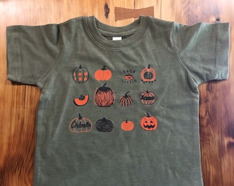Pumpkin Shirt Kids, Fall vibes, Kids Halloween Tshirt, Toddler Tee