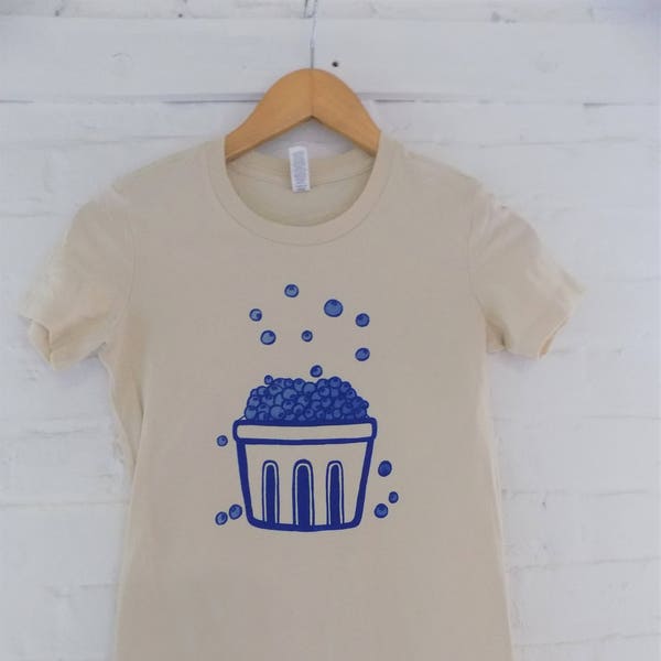 Blueberry T-Shirt, Food Shirt, Soft style tee, Ladies Tee