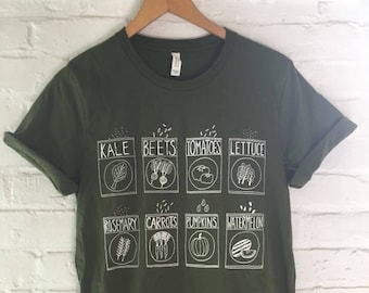Garden T-Shirt, Kale Shirt, Clothing Gift, Foodie Gardening Gift, Soft Style Tee