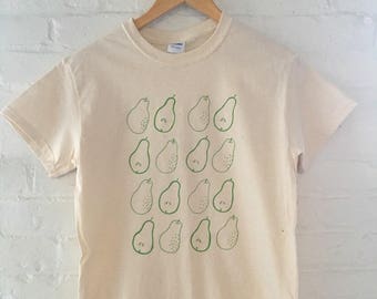 Pear T-Shirt, Foodie Gift, Screen Printed T Shirt, Clothing Gift, Gardening Gift