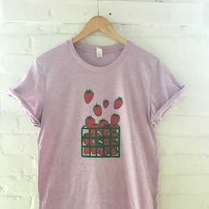 Strawberry Shirt, Graphic Tee, Gardening Foodie Gift, Soft Style Tee