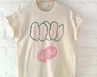 Beet Shirt, Graphic Tee, Vegetable Screen Print Shirt, Clothing Foodie Gift