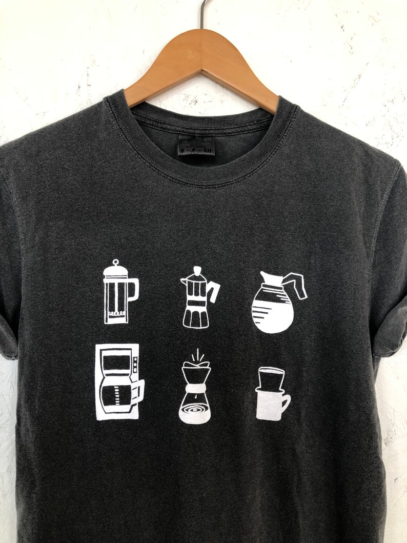 Coffee T-Shirt, Food Shirt, Coffee Screen Printed T Shirt, Clothing Gift, Foodie Gift, Coffee Gift, Comfort Colors image 2