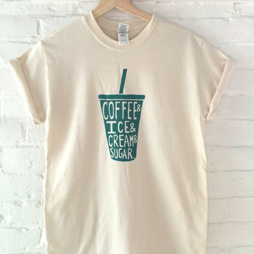 Coffee print t shirt Clearance