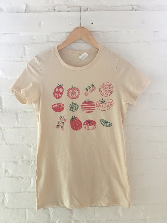 かわいいトマト【RONRON】SLICED TOMATOクロップドTシャツ Tomato Girl Baby Tee – Soon Enough
