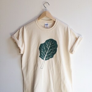 Kale T-Shirt, Food Shirt, Vegetable Shirt, Screen Printed T Shirt, Foodie Gift, Gardening Gift image 4