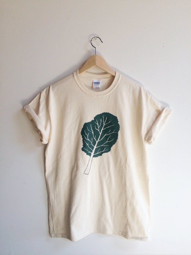 Kale T-Shirt, Food Shirt, Vegetable Shirt, Screen Printed T Shirt, Foodie Gift, Gardening Gift image 4