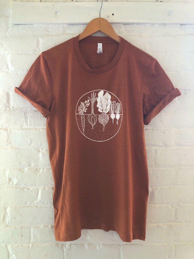 Garden T-Shirt, Vegetable Shirt, Screen Print Shirt, Soft Style Tee image 2