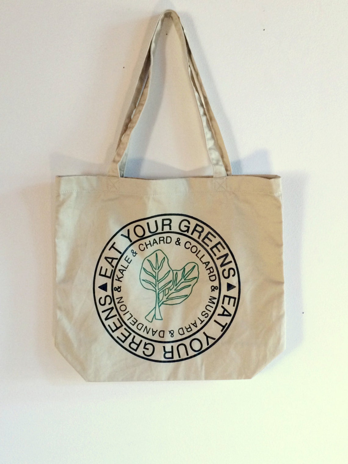 Kale Tote Bag Eat Your Greens Tote Bag Market Tote Reusable | Etsy