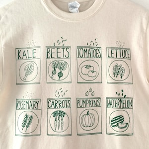 Kale Shirt, Garden Shirt, Screen Print T-Shirt, Graphic Tee, Gardening Clothing Gift image 5