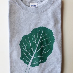 Kale T-Shirt, Food Shirt, Vegetable Shirt, Screen Printed T Shirt, Foodie Gift, Gardening Gift image 5