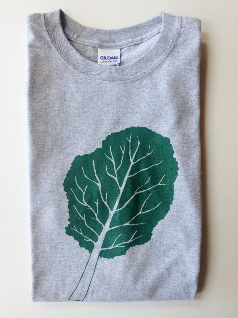 Kale T-Shirt, Food Shirt, Vegetable Shirt, Screen Printed T Shirt, Foodie Gift, Gardening Gift image 5