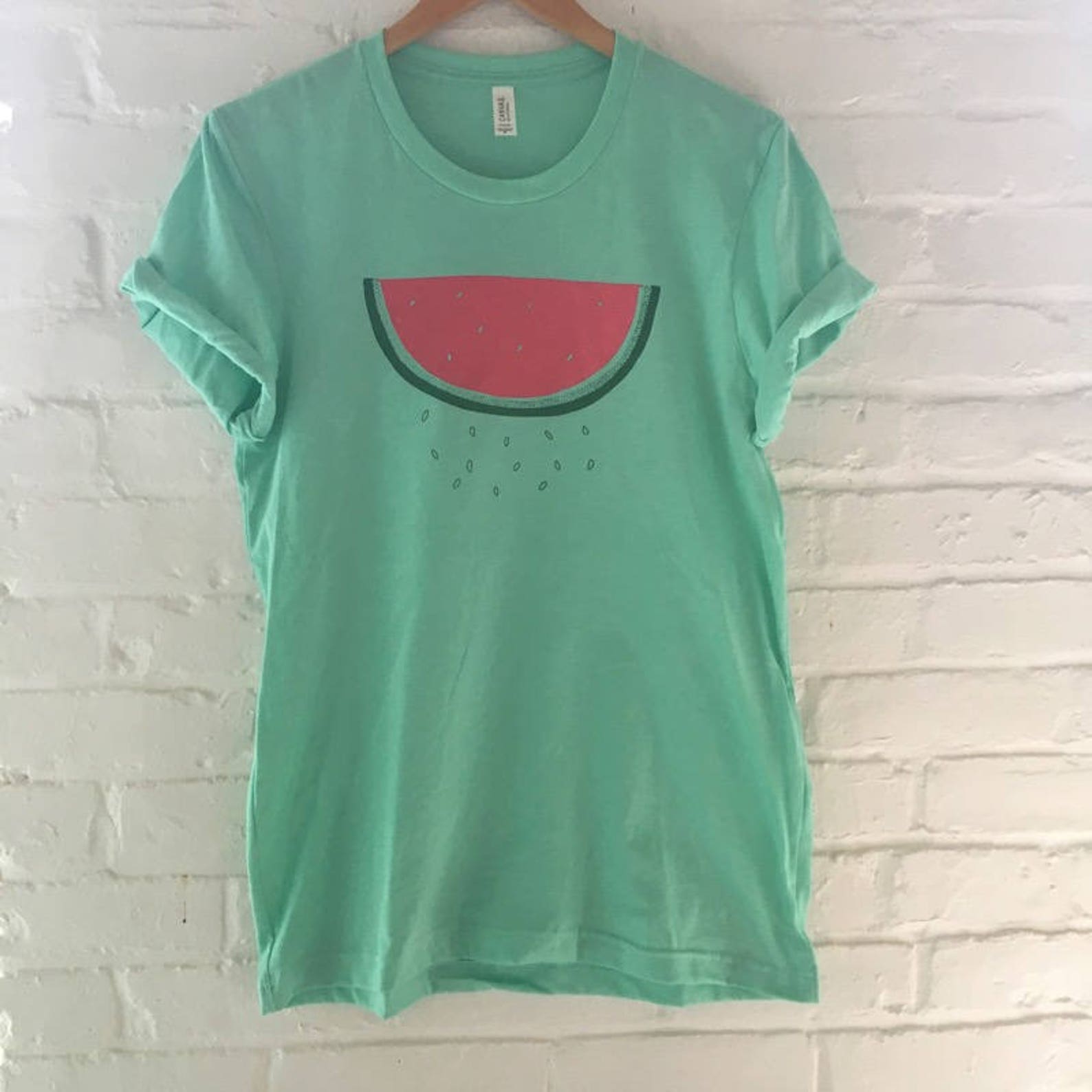 Watermelon Shirt Food Shirt Fruit Shirt Screen Print Shirt - Etsy