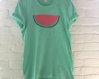 Watermelon Shirt, Food Shirt, Fruit Shirt, Screen Print Shirt, Soft Style Tee