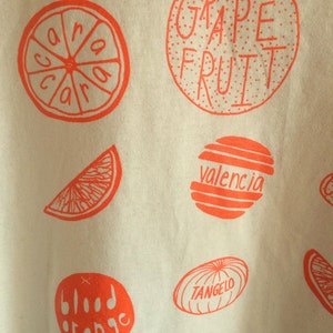 Oranges Food Screen Printed T-Shirt, Graphic Tee image 3