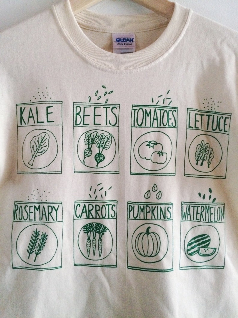 Kale Shirt, Garden Shirt, Screen Print T-Shirt, Graphic Tee, Gardening Clothing Gift image 4