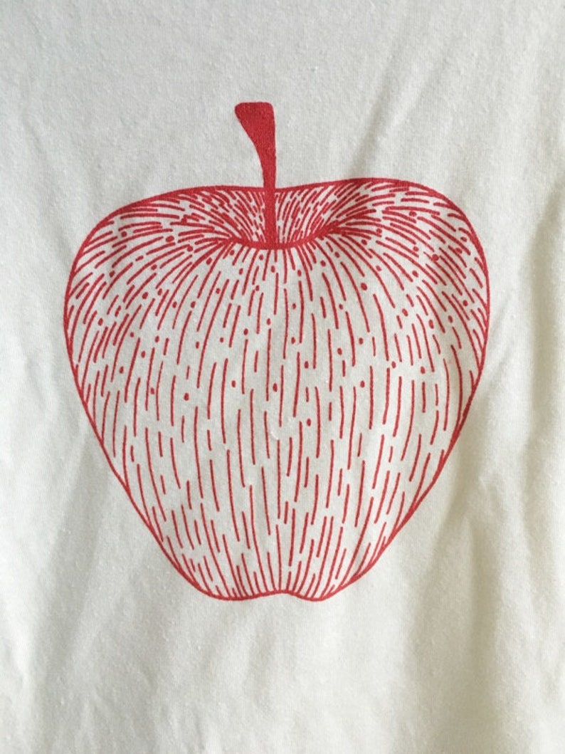 Apple Shirt Raglan Shirt Gardening Gift Screen Printed T - Etsy