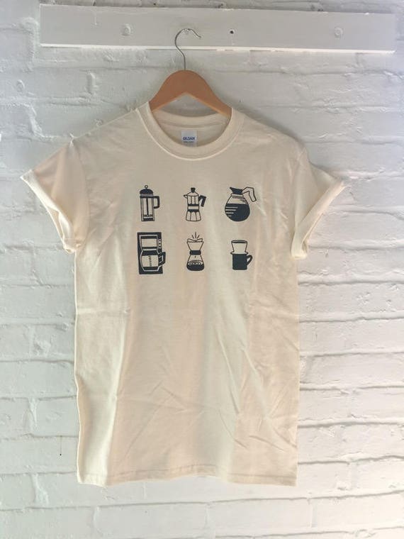 Coffee print t shirt Clearance
