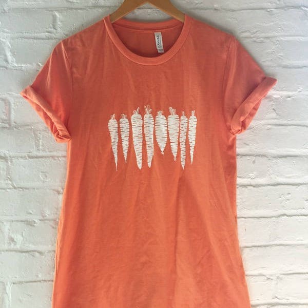 Carrot Shirt, Food Shirt, Vegetable Shirt, Screen Print Shirt, Gardening Gift, Soft Style Tee