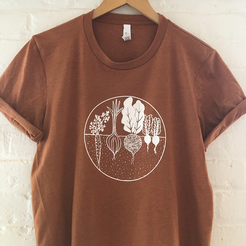 Garden T-Shirt, Vegetable Shirt, Screen Print Shirt, Soft Style Tee image 3