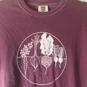 Garden T-Shirt, Veggie Shirt, Screen Printed T Shirt, Clothing Gift, Gardening Gift, Comfort Wash image 3