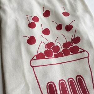 Cherry Screen Printed T Shirt, Clothing Gift, Foodie Gift, Gardening Gift image 3