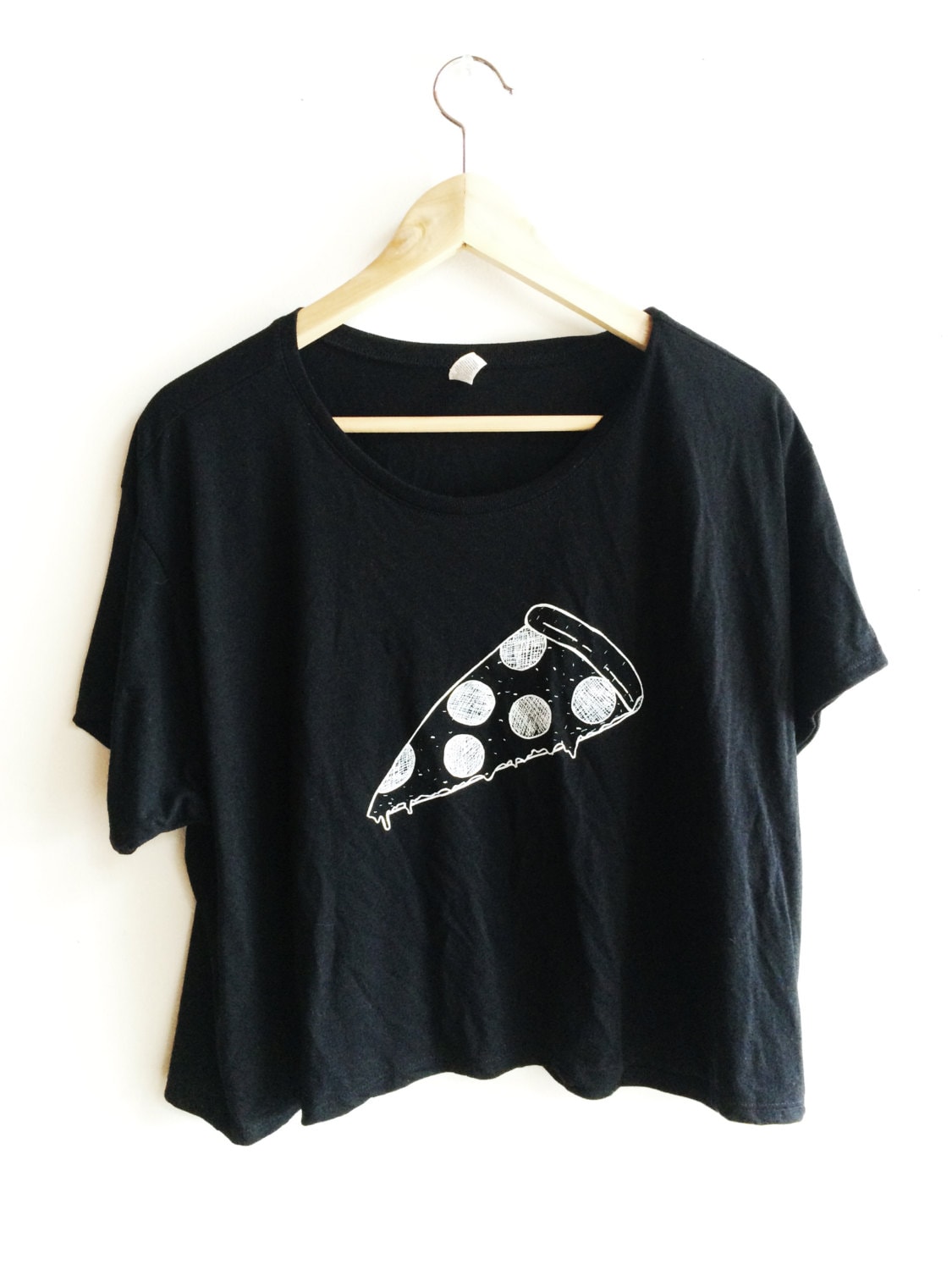 Pizza Shirt Screen Printed Crop Top Boxy Tee Foodie Gift - Etsy