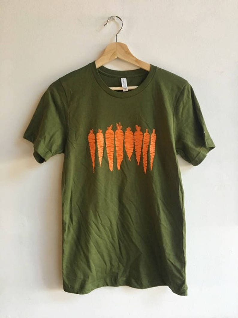 Carrot Tshirt Food Shirt Screen Printed T Shirt Vegetable Etsy