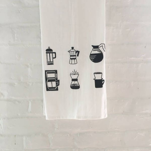 Coffee Tea Towel, Coffee Gift, Hostess Gift, Foodie Gift, Gift for Coffee Lover